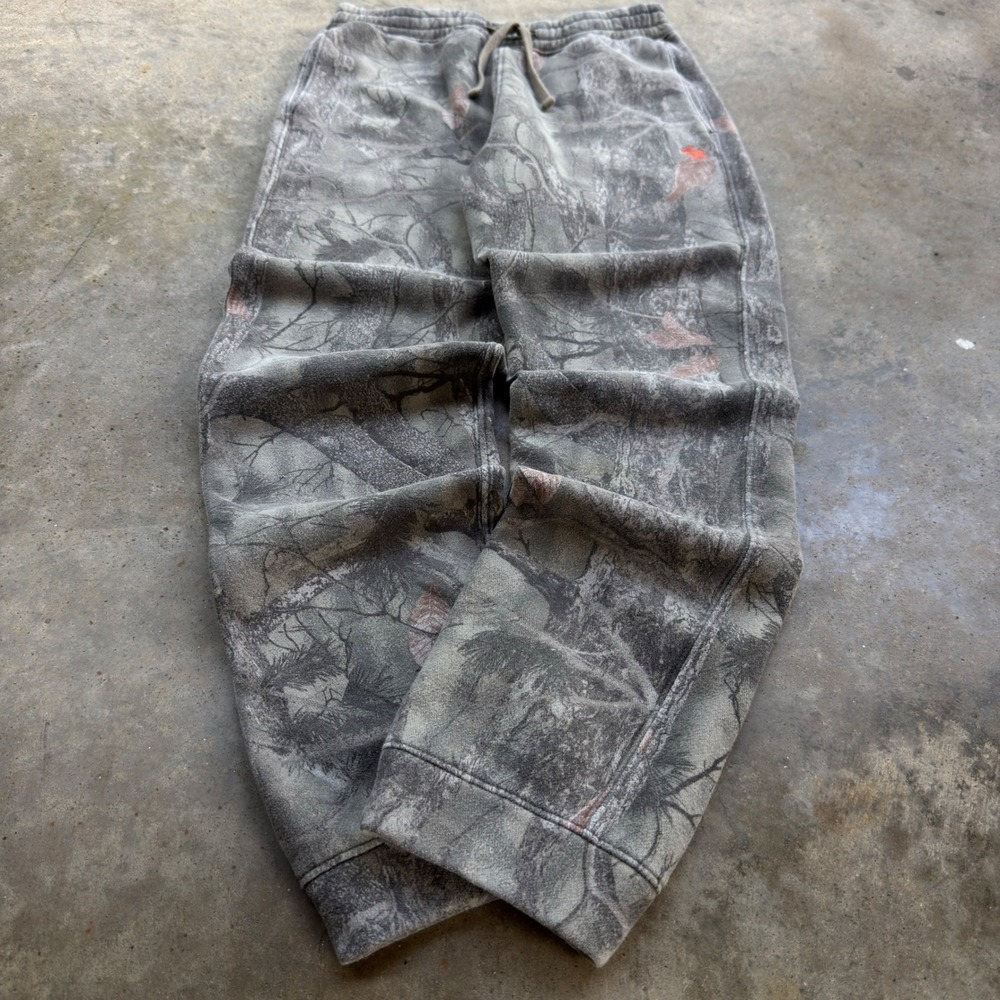 Vintage Y2K Abercrombie Camo Sweatpants Baggy Gorpcore Naturecore Grey Small k1
